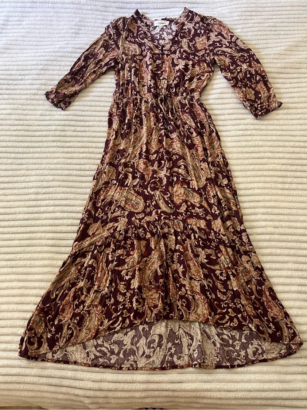 Lucky Brand Printed Long Sleeve Dress